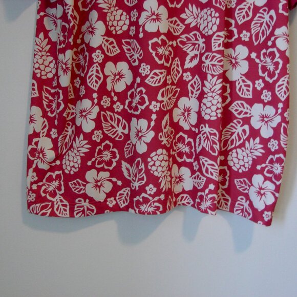 Rolo Golf Polo Shirt Raspberry Hawaiian Floral Print Short Sleeve Size XXL - Picture 10 of 12